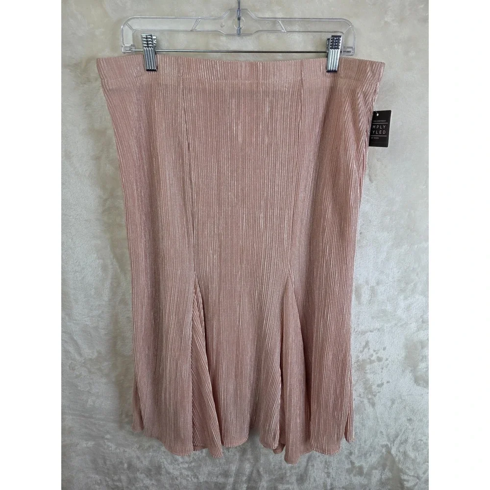 Simply Styled Plisse Swing Skirt‎ Evening Sand Pink XL S22225SS-HT-I